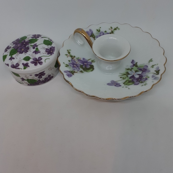 Home decor bone china trinket box and candle holde - Picture 6 of 7